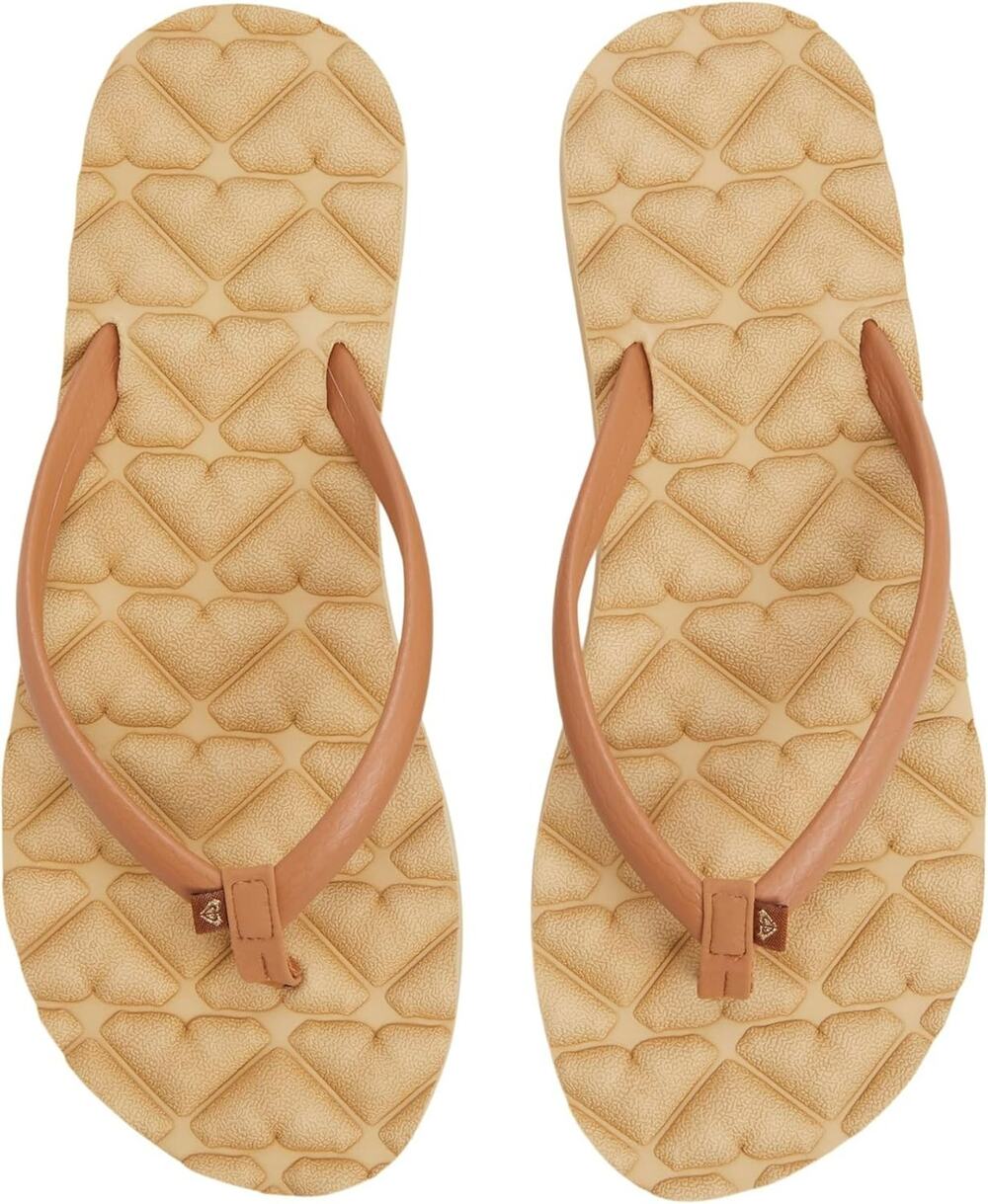 New Roxy Women's Shoresoft Flip Flop, Cognac, 9